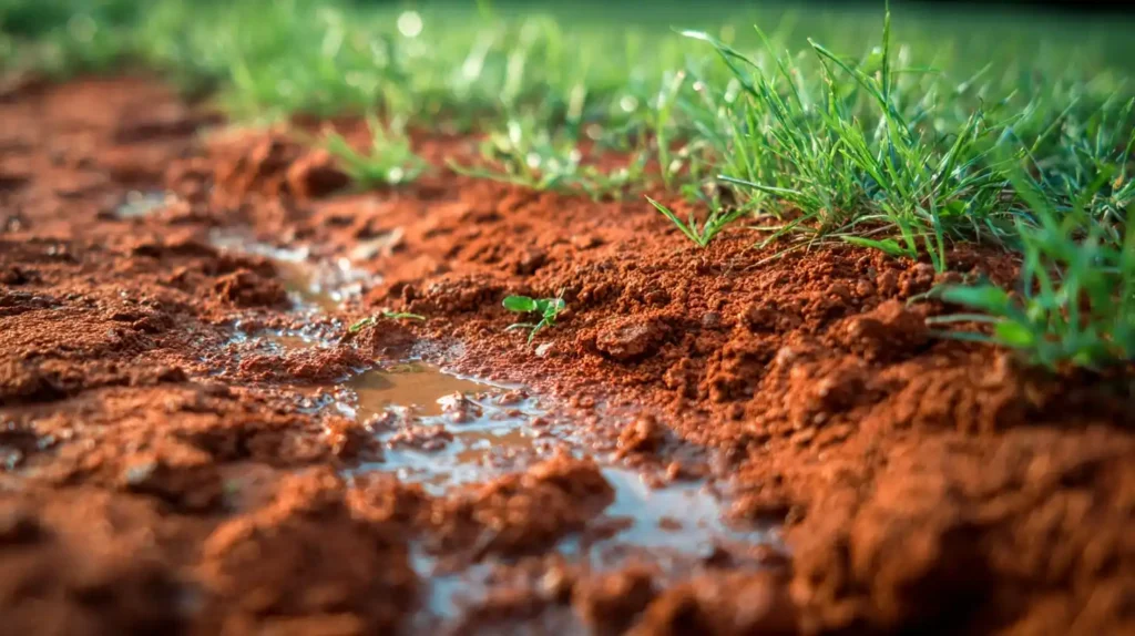 compacted clay soil in need of aeration in wake forest