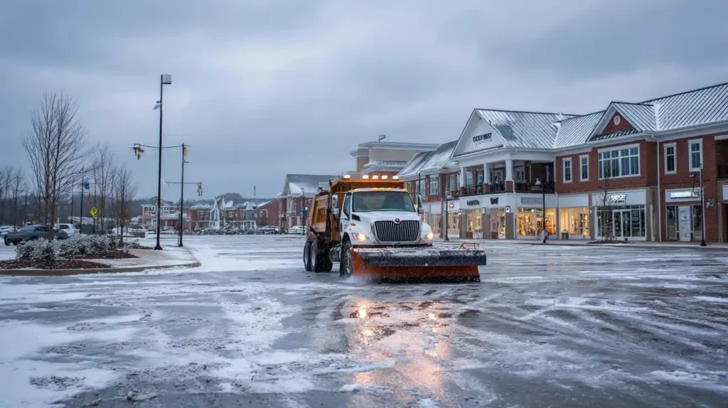 commercial snow removal in wake forest