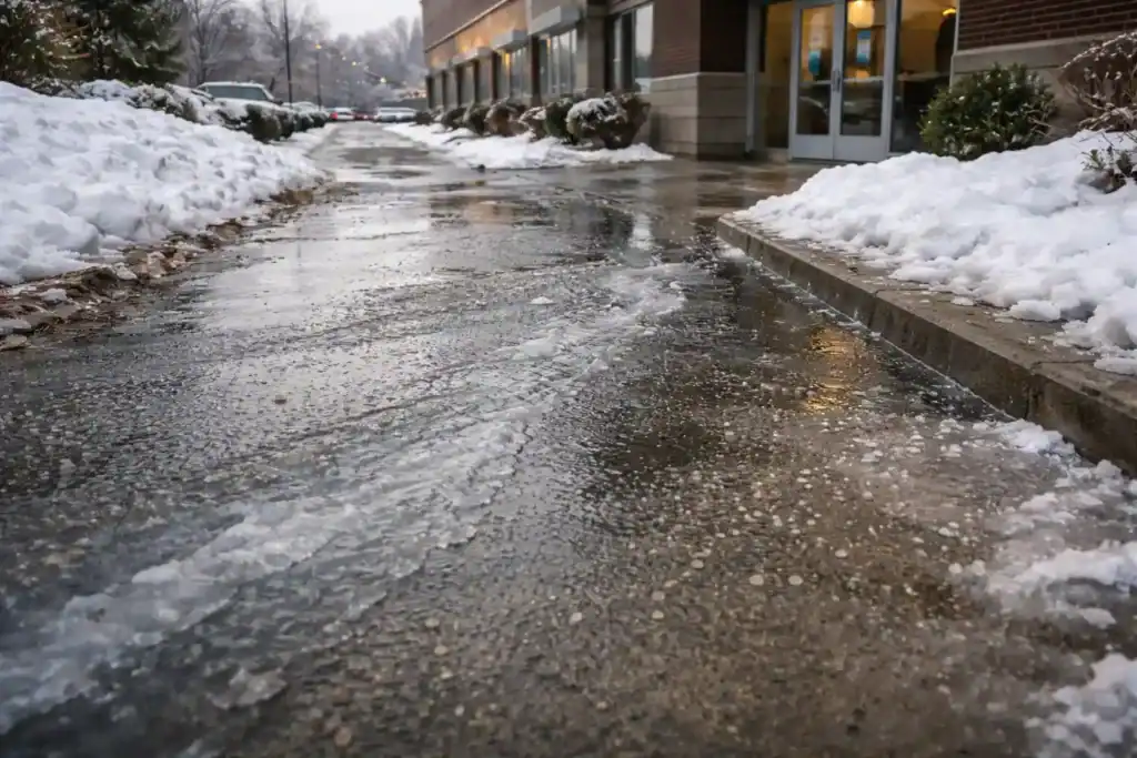 water runoff issues in winter